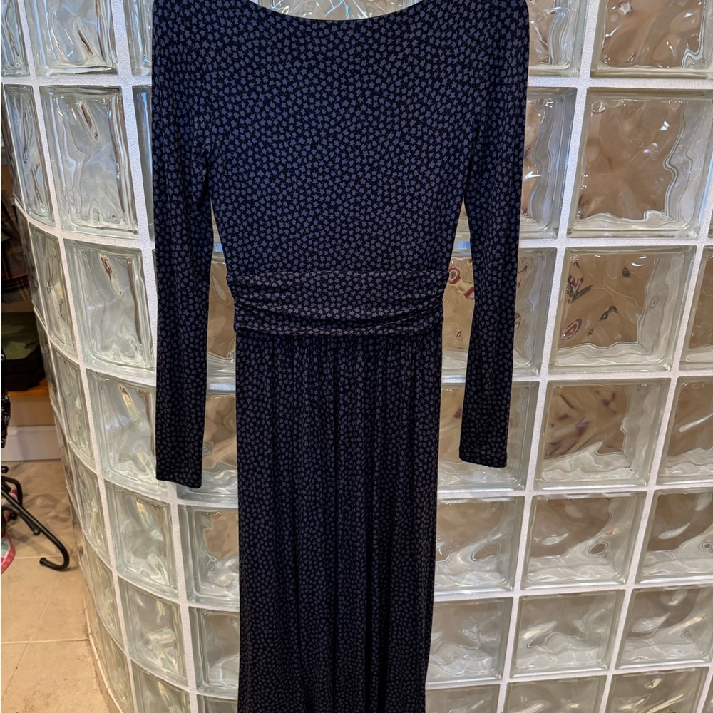 Boden Lucille black / blue jersey midi dress - Picture 6 of 8